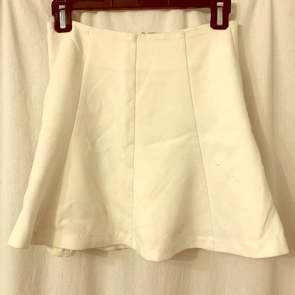 White Forever 21 Mini / Skater Skirt